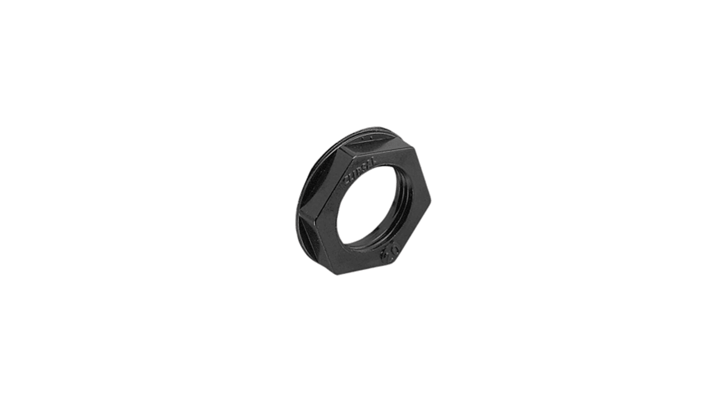 Clipsal Electrical Locknut, Conduit Fitting, 50mm Nominal Size, 50mm, Nylon, Black