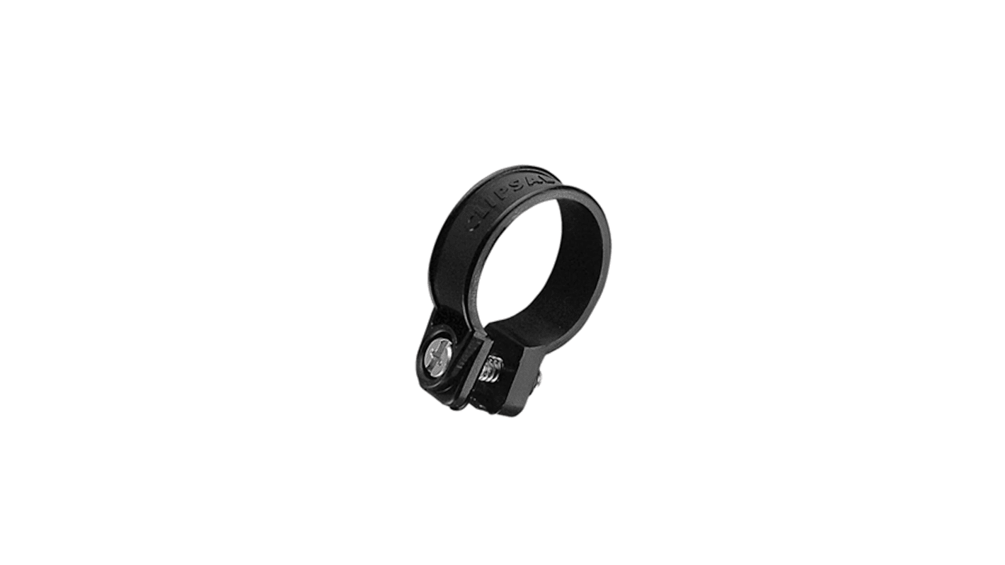 Clipsal Electrical Hose Clamp, Conduit Fitting, 25mm Nominal Size, 25mm, Black