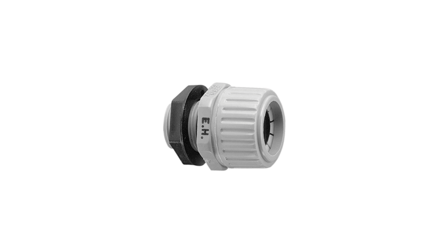 Clipsal Electrical Straight, Cable Gland, 32mm Nominal Size, M32mm, PVC, Grey