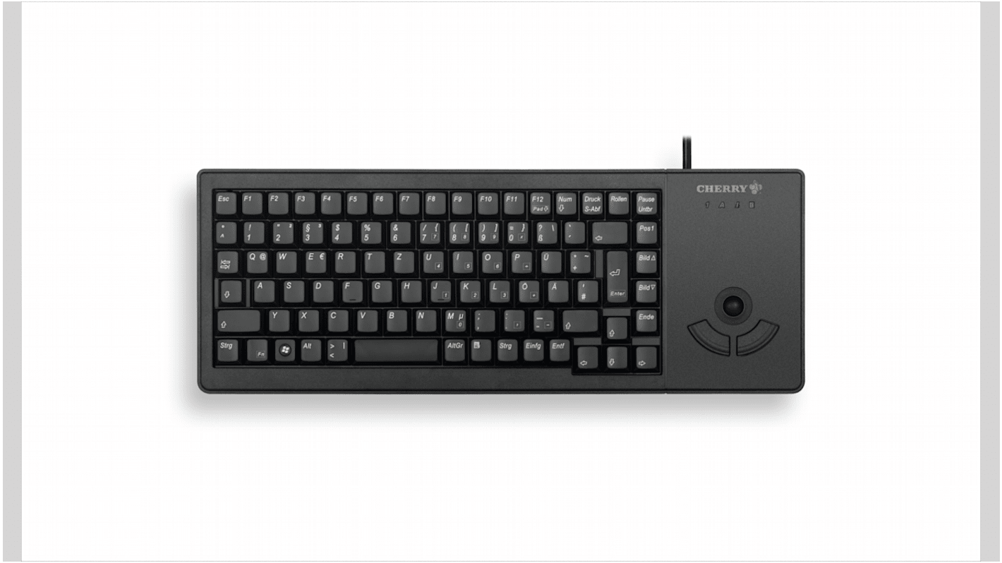 Teclado Cherry, , Con cable, Negro, USB, Trackball, QWERTY (Italia)