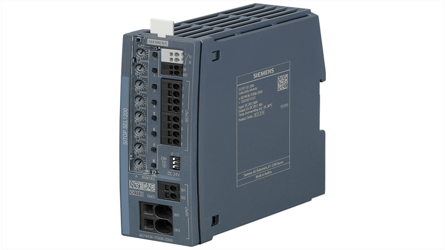 Siemens SITOP SEL1200/8X2-10A/EX Selektivitetsmodul, til brug med Strømforsyning