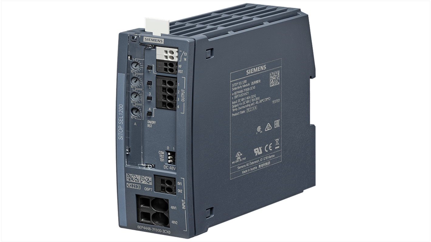 Siemens Selectivity Module, for use with Power Supply, SITOP SEL1200/48V/4X1-10A Series