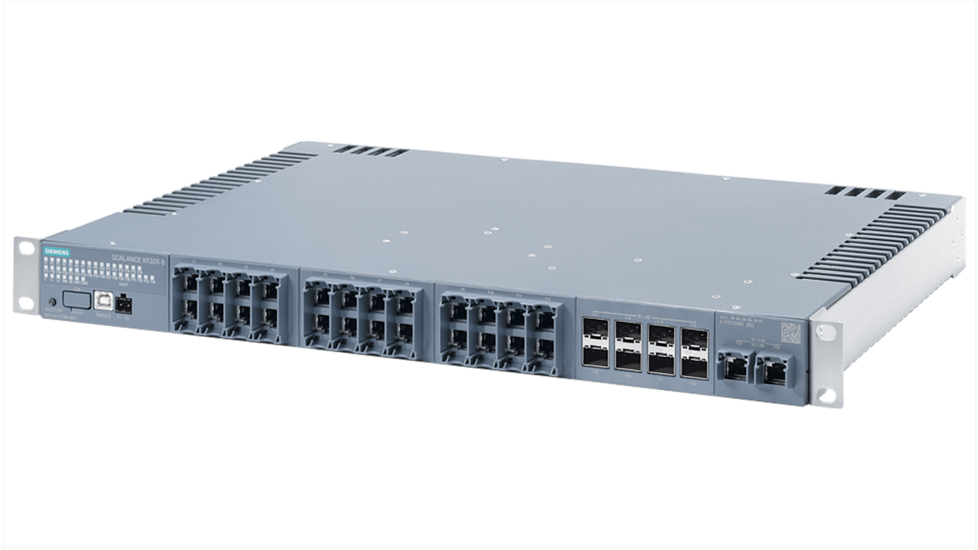 Siemens 6GK5334 Netzwerk-Hub, 26 x RJ45 / 10 → 10000Mbit/s für DIN-Schienen, 24V