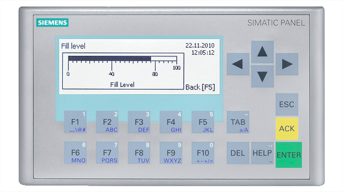 Panel HMI Siemens 6AV2128 KP300 Basic de 3.6 en, TFT, 240 x 80