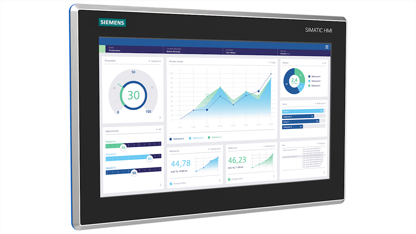 Siemens 6AV2128 Series SIMATIC HMI Panel - 15.6 in, TFT Display, 1366 x 768