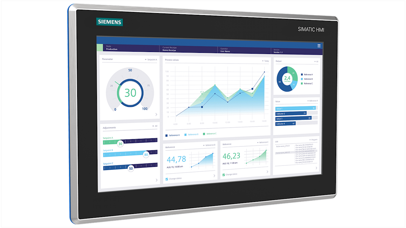 Siemens 6AV2128 Series SIMATIC HMI Panel - 15.6 in, TFT Display, 1366 x 768pixels