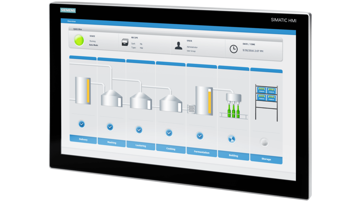 Siemens 6AV7863-1MA14-2AA0, SIMATIC, HMI-Panel, IFP1200 V2, TFT, 1280 x 800pixels, 12,1 Zoll