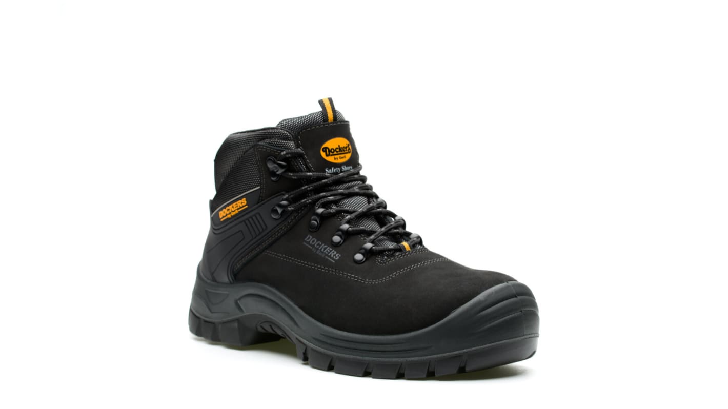 Dockers by Gerli MAGIC HIGH S3 Unisex Black Composite Toe Capped Safety Shoes, UK 9, EU 43