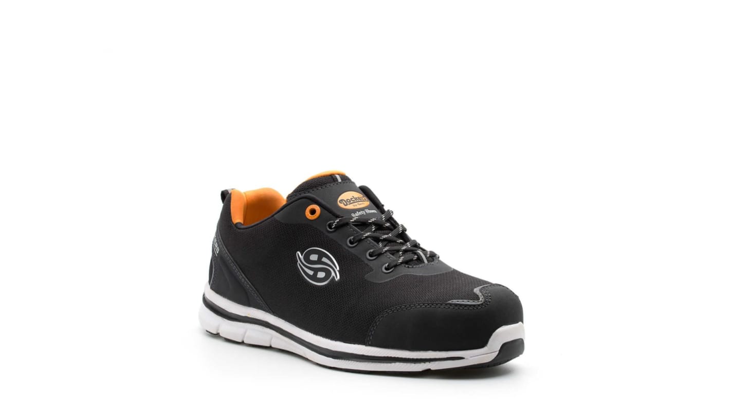 Dockers by Gerli GALANTIS S1P Unisex Black/White Aluminium Toe Capped Safety Shoes, UK 10, EU 44