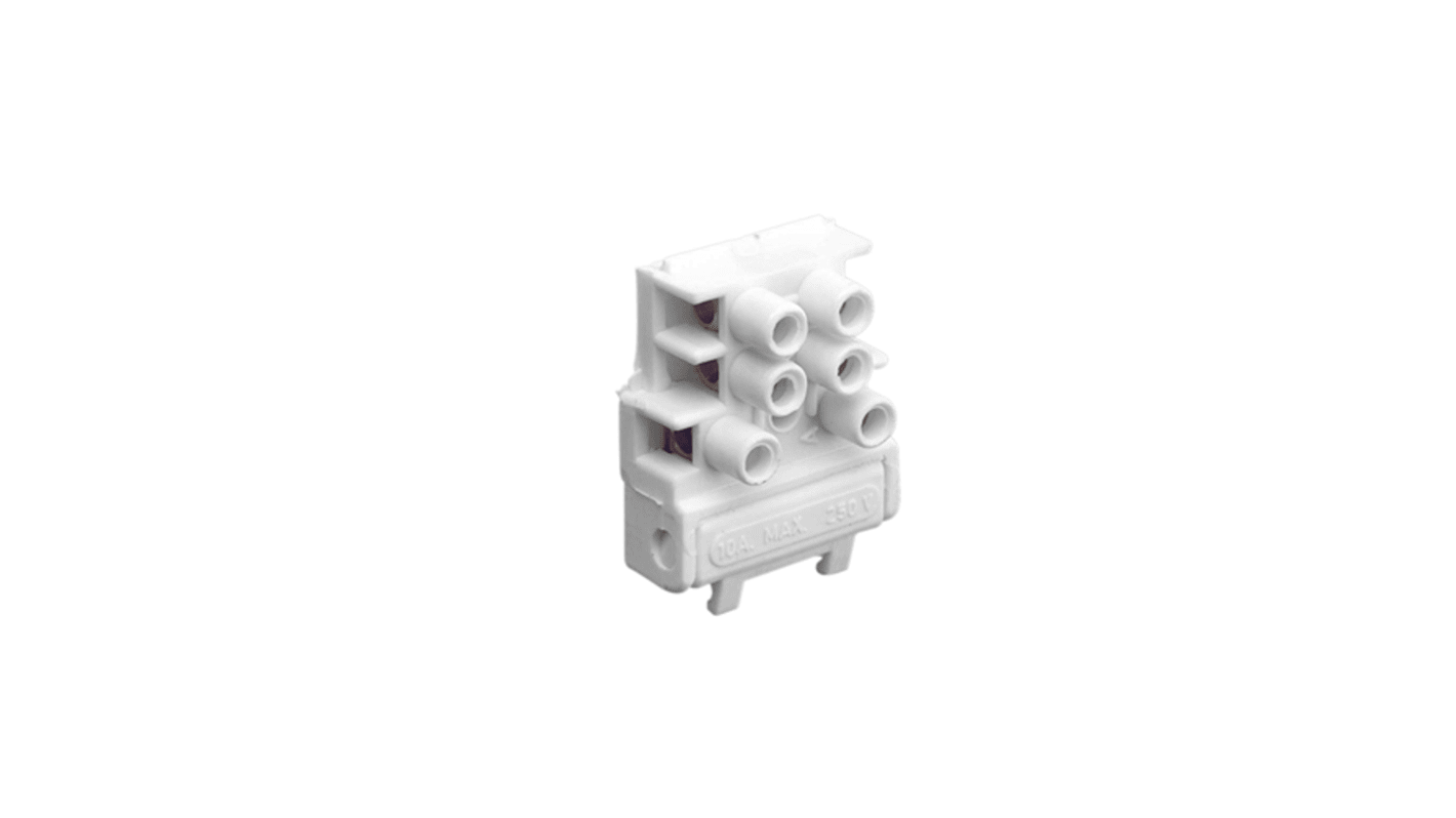 Clipsal Electrical BP50 Series Fuse Terminal Block, 3-Way, 2A