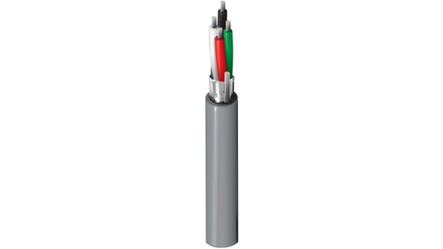 Cable de datos apantallado Datos Belden 9534 de 4 conductores, 0,2 mm2, 24 AWG, long. 152m Cromo