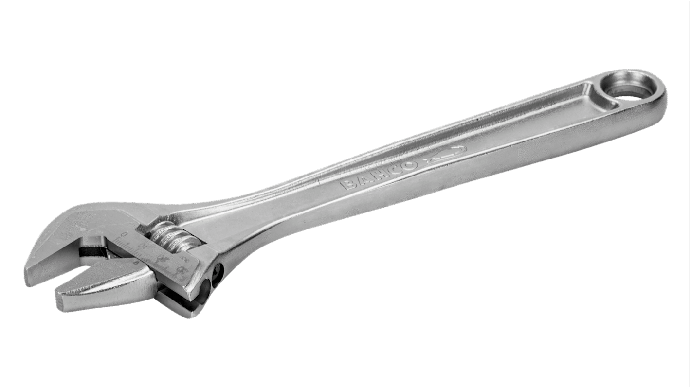 Bahco Adjustable Spanner, 380 mm Overall, 44mm Jaw Capacity, Adjustable Handle