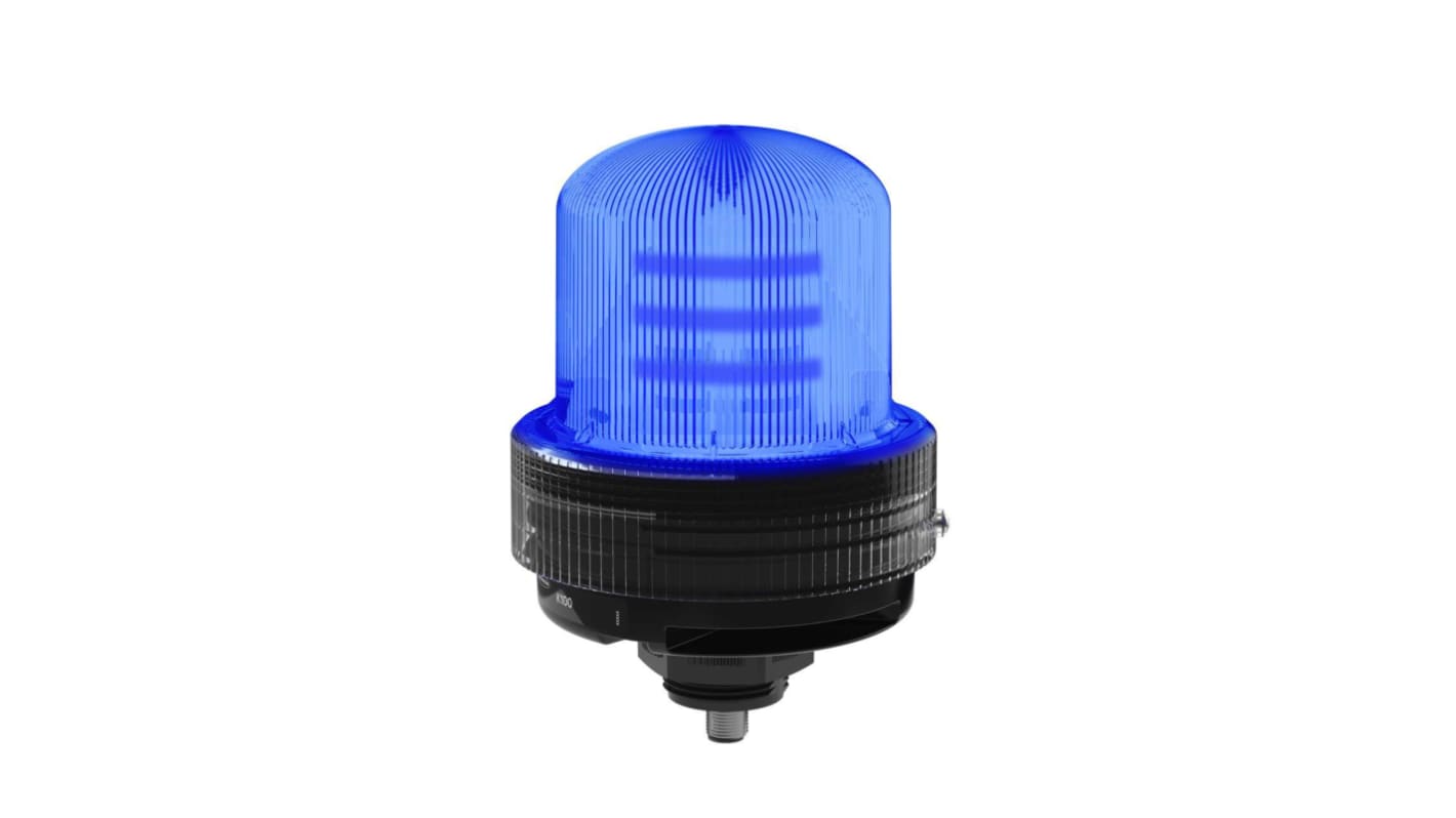 Banner K100 Series Blue Multiple Effect Beacon, 12 → 48 V dc, Base Mounted, LED Bulb, IP66