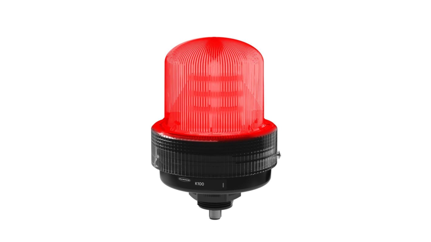 Banner K100 Series Red Multiple Effect Beacon, 12 → 48 V dc, Base Mounted, LED Bulb, IP66