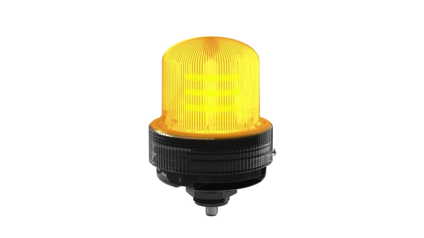 Banner K100 Series Yellow Multiple Effect Beacon, 100 → 240 V ac, Base Mounted, LED Bulb, IP66