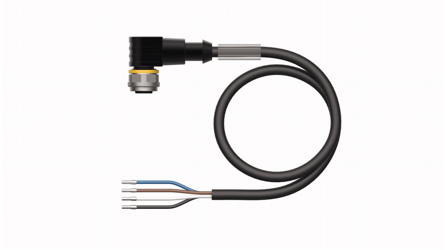 Turck WKC Series, M12 Female Connector, 2m Cable Length, 4.7mm Probe