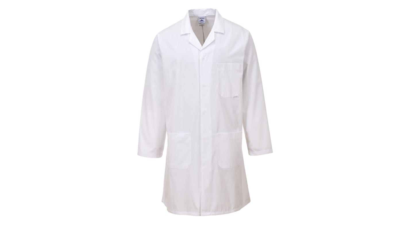 Blouse de laboratoire Portwest, Unisexe, Blanc, taille XS, Réutilisable