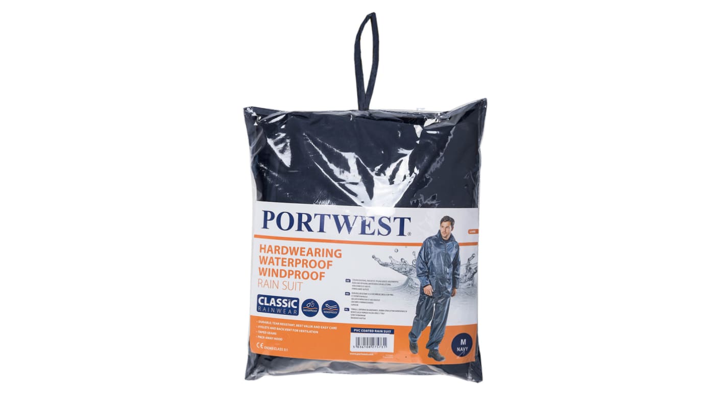 Portwest L440 Navy, Waterproof Rain Jacket, XL