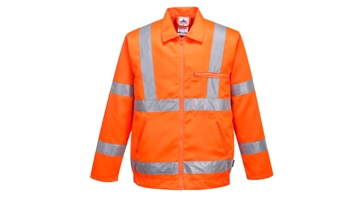 Portwest Unisex Warnschutz Bomberjacke Orange, Größe 3XL