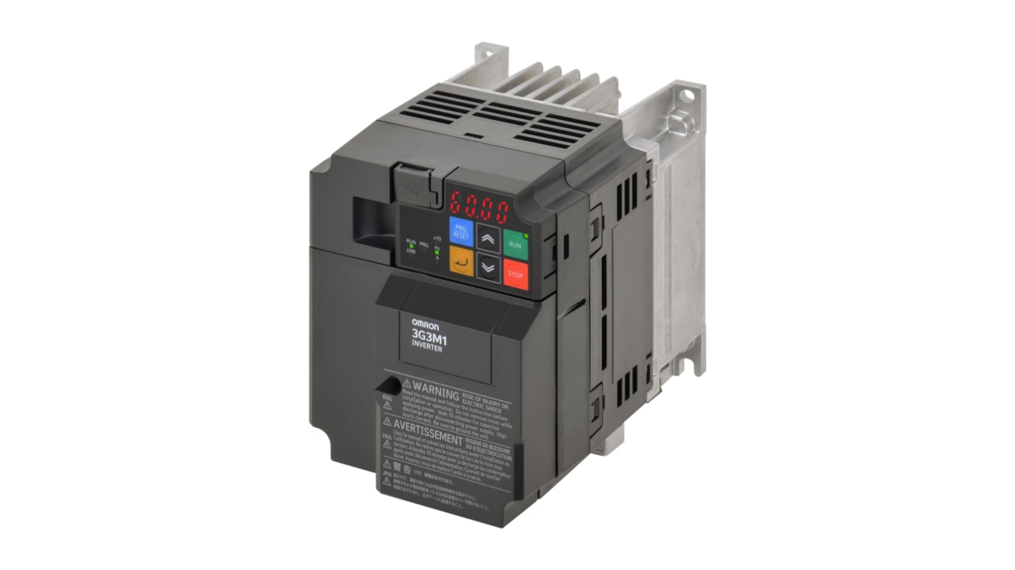 Omron Variable Speed Drive, 2.2 kW, 3 Phase, 200 V ac, 9.6 A, M1 Series