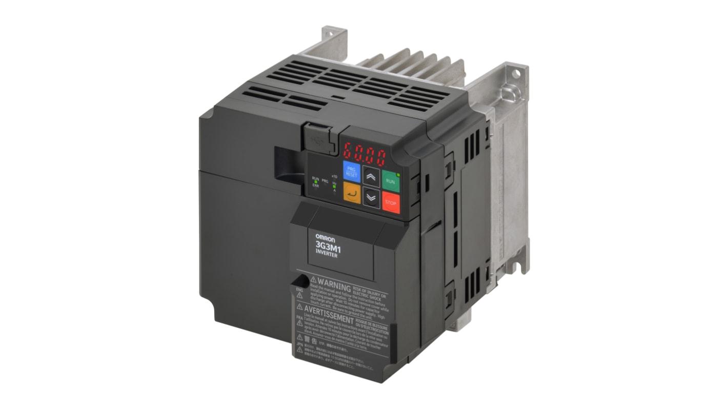 Omron Variable Speed Drive, 5.5 kW, 3 Phase, 200 V ac, 19.6 A, M1 Series