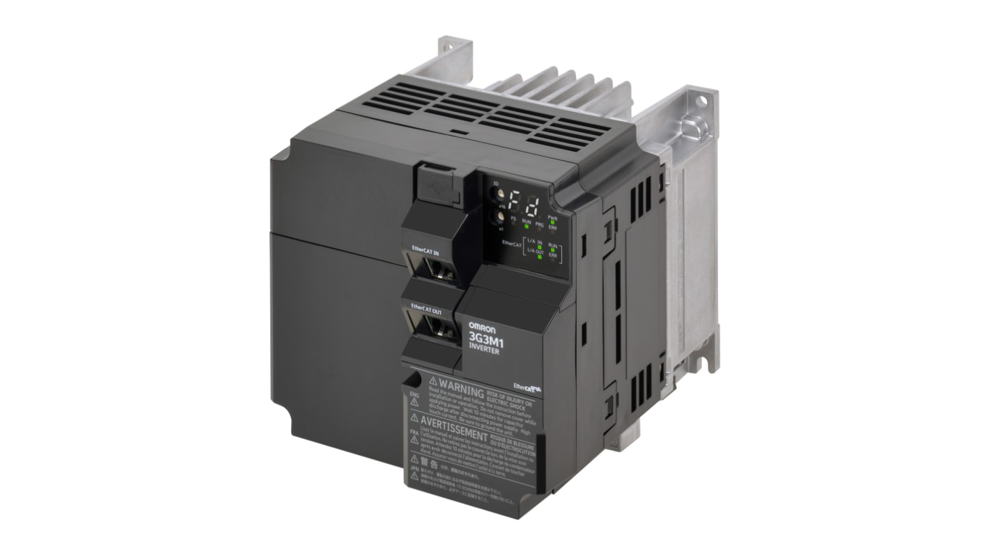 Omron Variable Speed Drive, 2.2 kW, 1 Phase, 200 V ac, 12 A, M1 Series