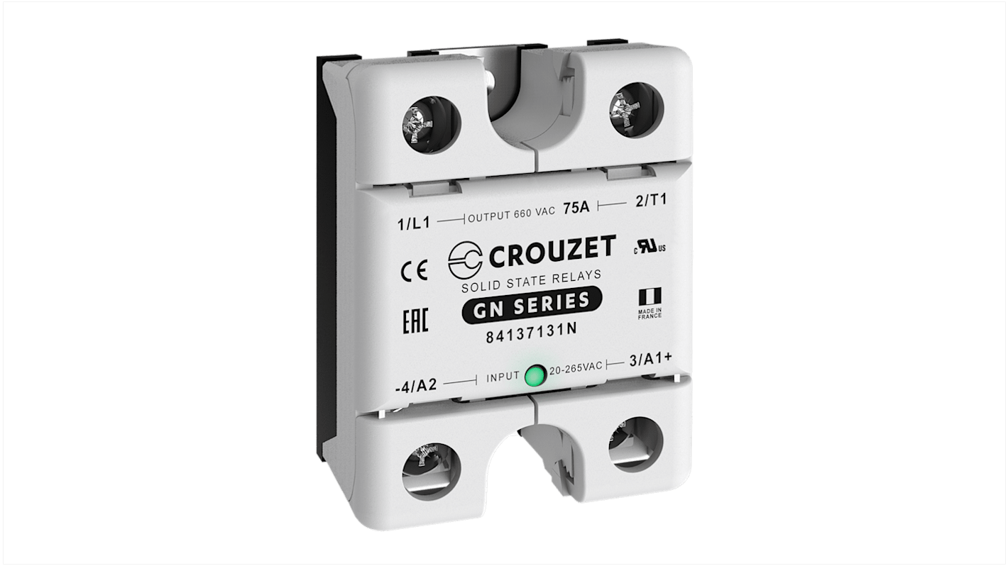 Crouzet GN Kühlkörper Halbleiterrelais 660 V AC / 75 A