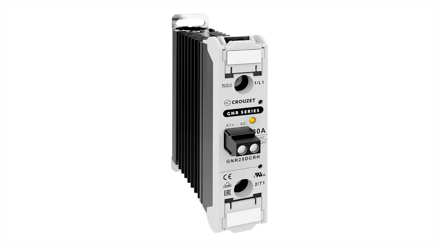 Crouzet ソリッドステートリレー, 30 A, 500 V ac, ヒートシンク