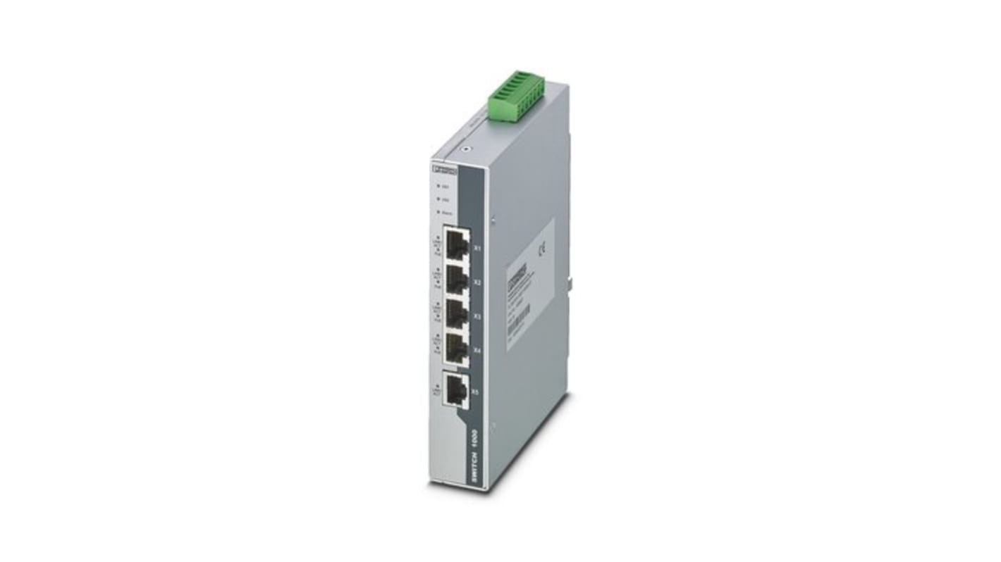 Switch Ethernet industriale Phoenix Contact, 5 porte, Sì