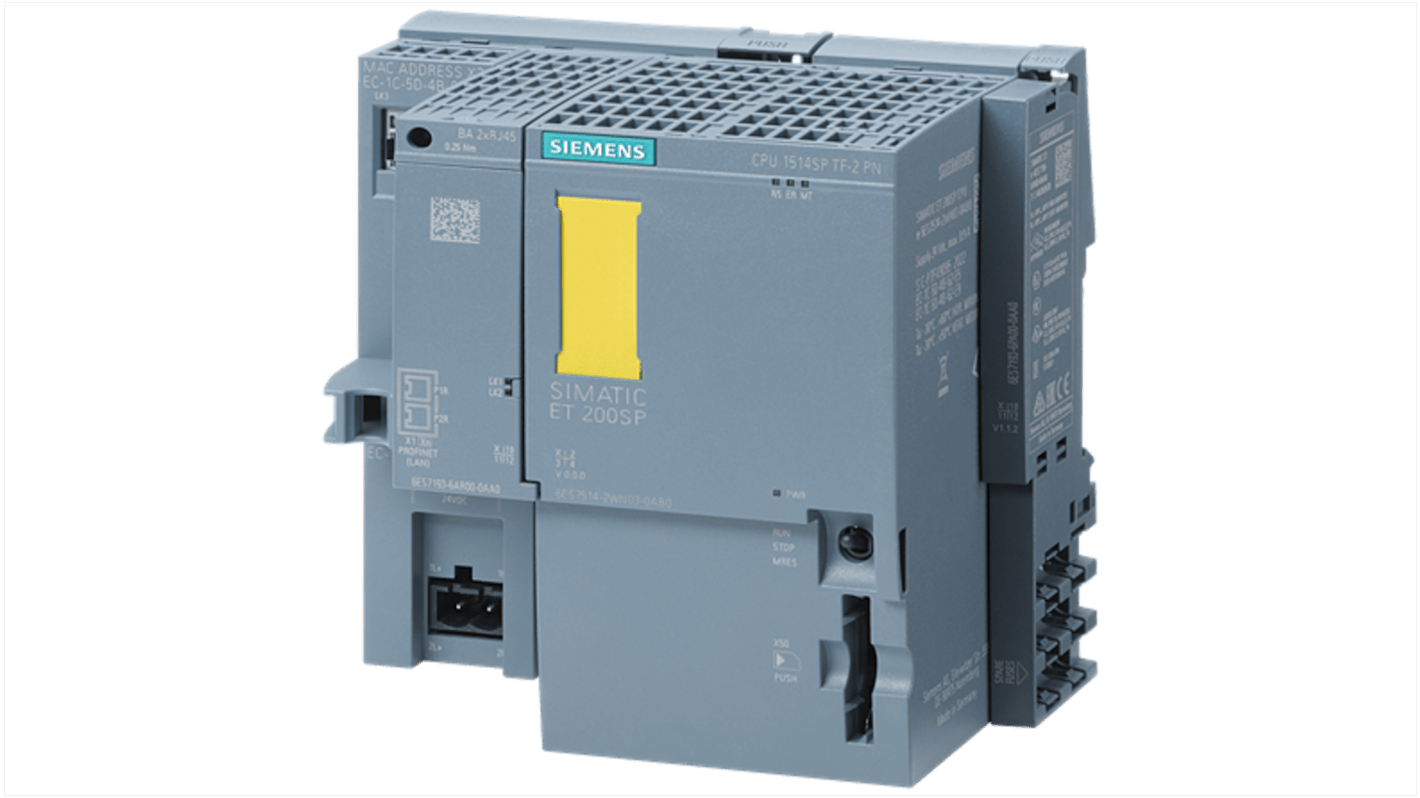 Siemens SIMATIC ET 200SP Series PLC CPU for Use with SIMATIC ET 200SP, 24 V Supply