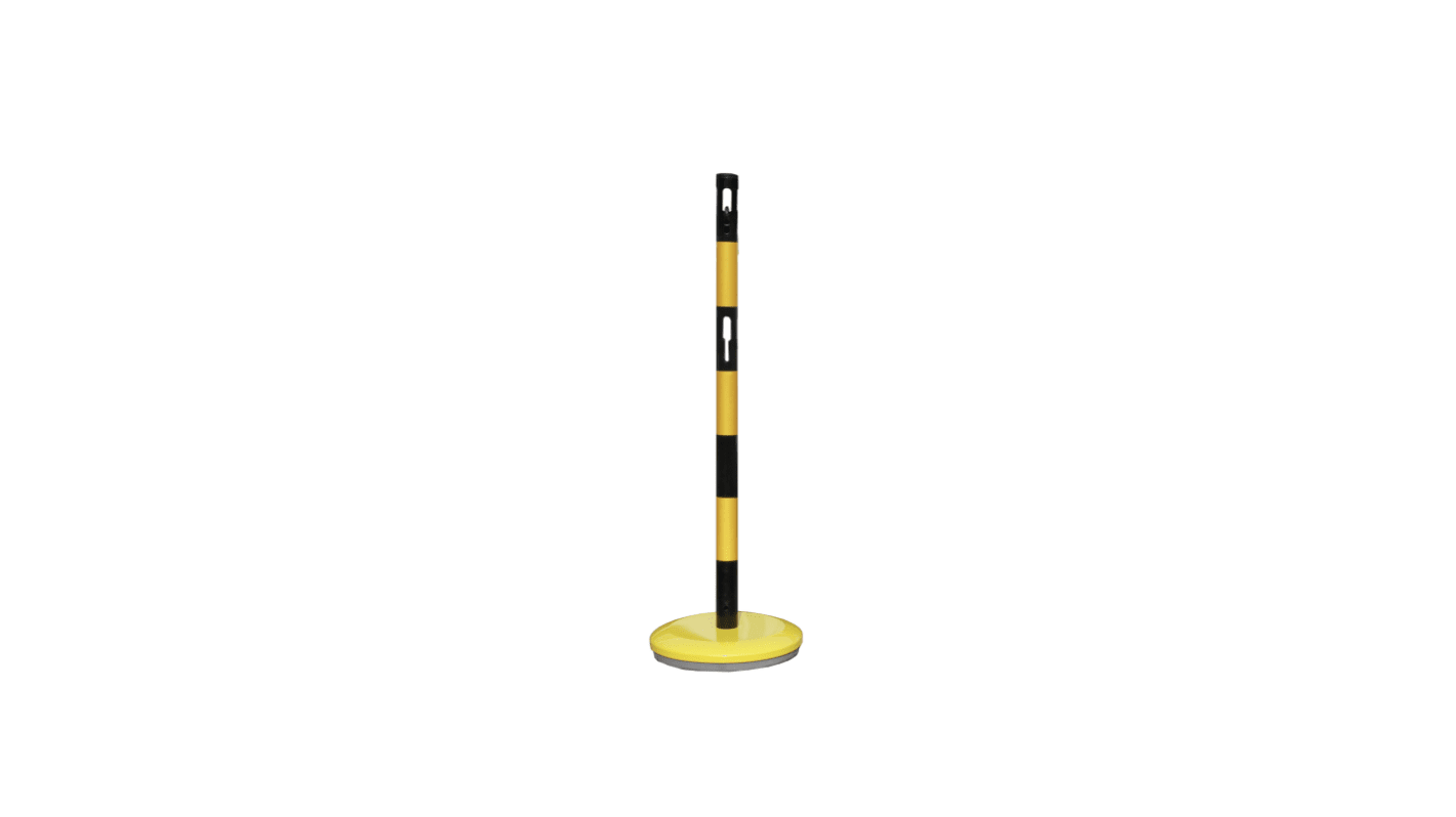 Viso Black & Yellow Steel Barrier Post