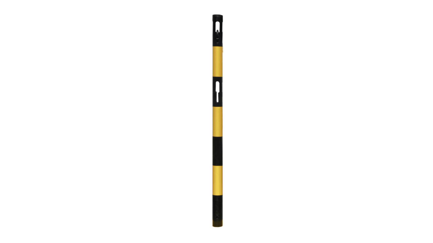 Viso Black & Yellow Steel Barrier Post