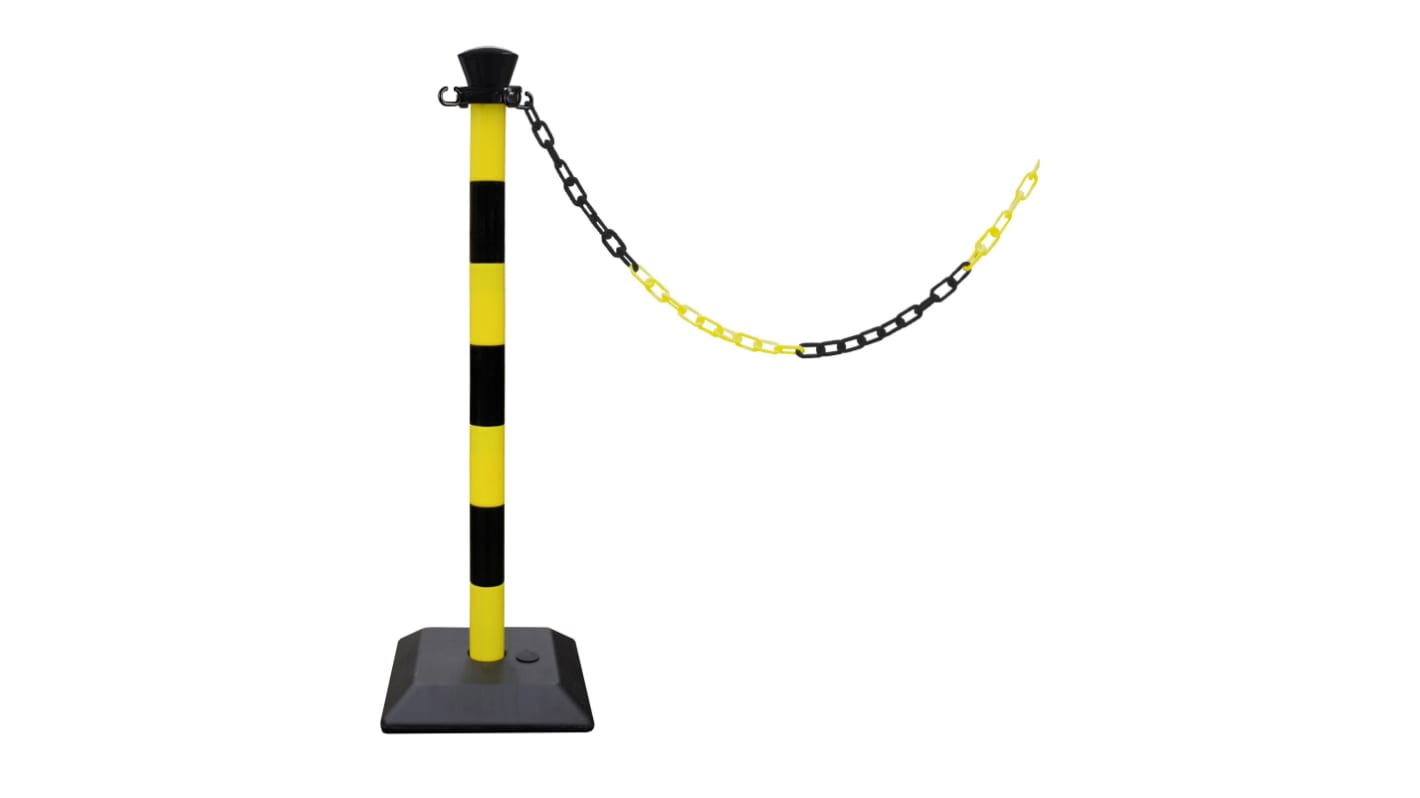 Viso Black & Yellow Plastic Barrier Post