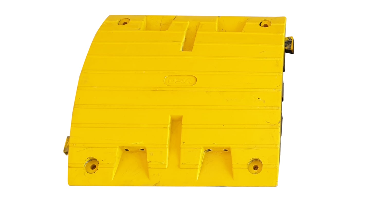 Dosso di rallentamento Colore giallo in Gomma Viso, L. 500mm, Ø cavi 40mm
