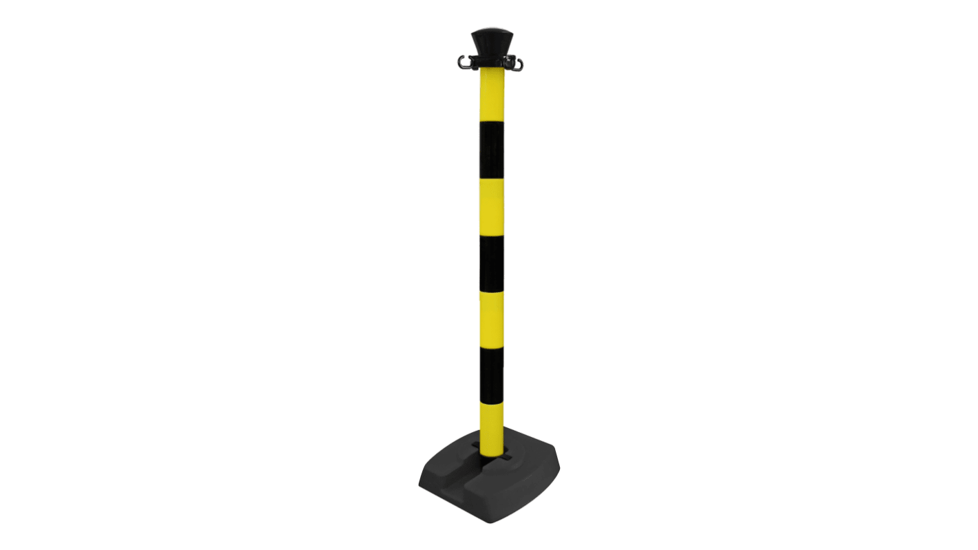 Viso Black & Yellow Plastic Barrier Post