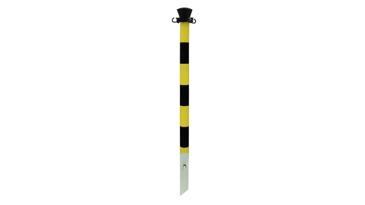 Viso Black & Yellow Plastic Barrier Post