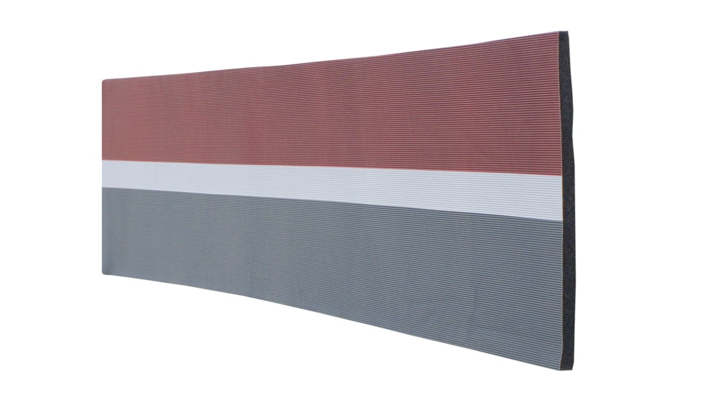 Viso Grey, Red, White NBR Foam Safety Barrier, Grey, Red, White Tape