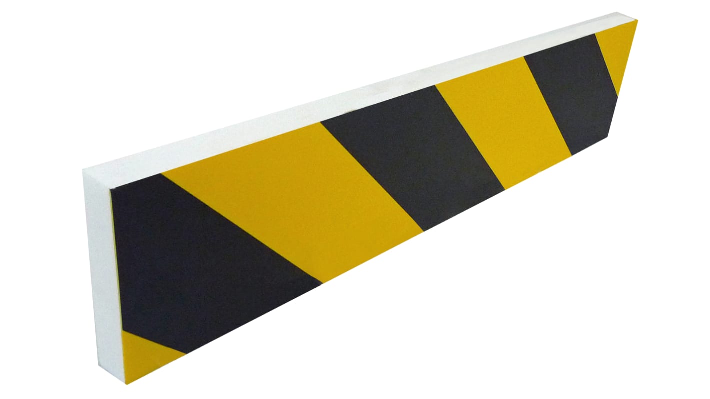 Viso Black & Yellow NBR Foam Safety Barrier, Black, Yellow Tape