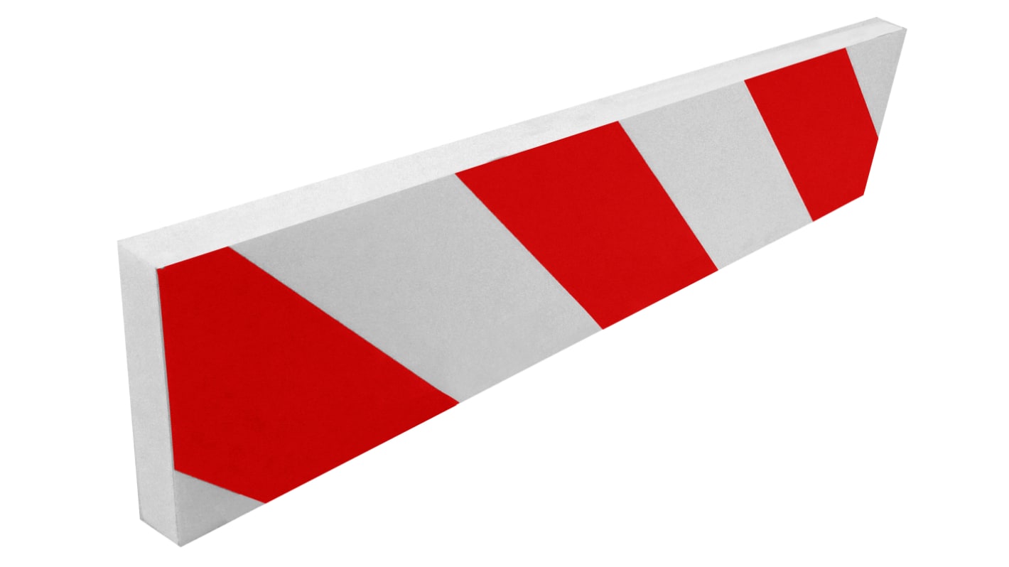 Protezione murale col. Rosso, bianco in Schiuma NBR Viso, lunghezza 350mm
