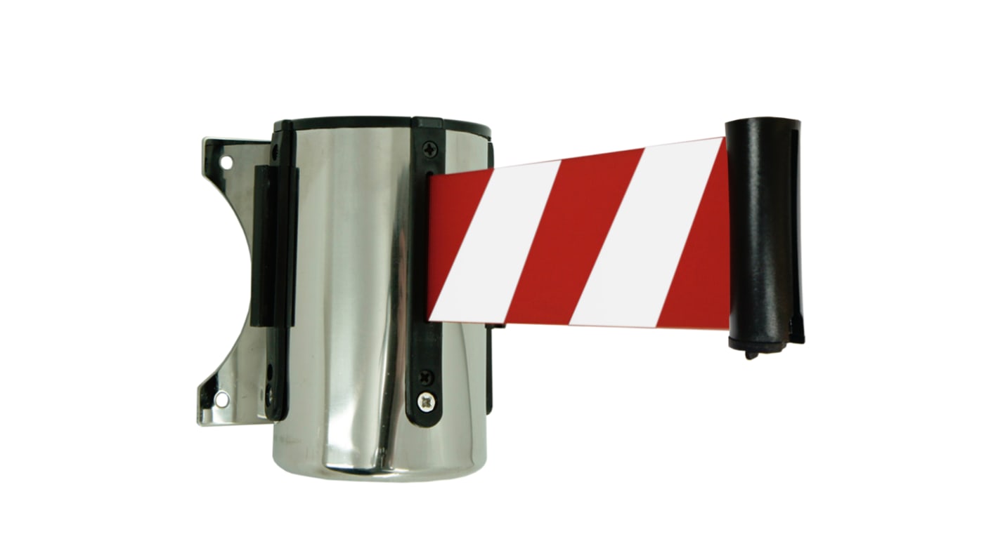 Viso Red & White Aluminium Strap Reel, 2m, Red, White Tape