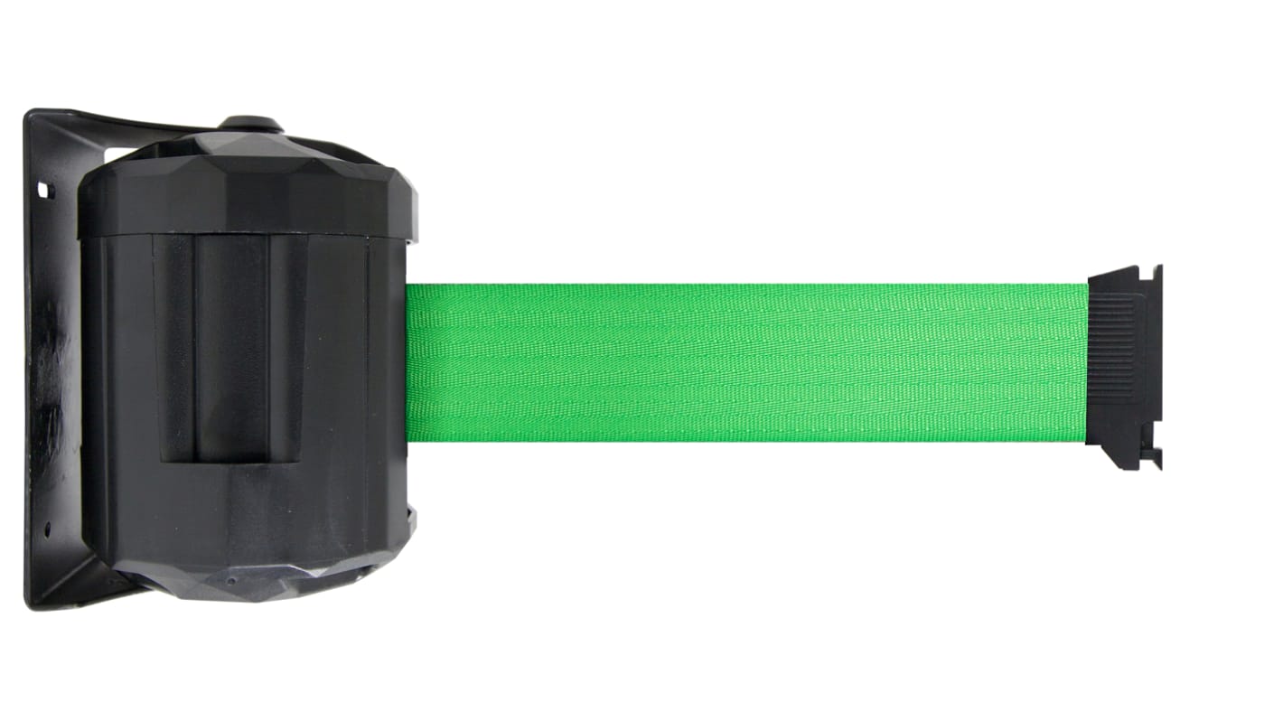 Viso Green Steel Retractable Barrier, 4m, Green Tape