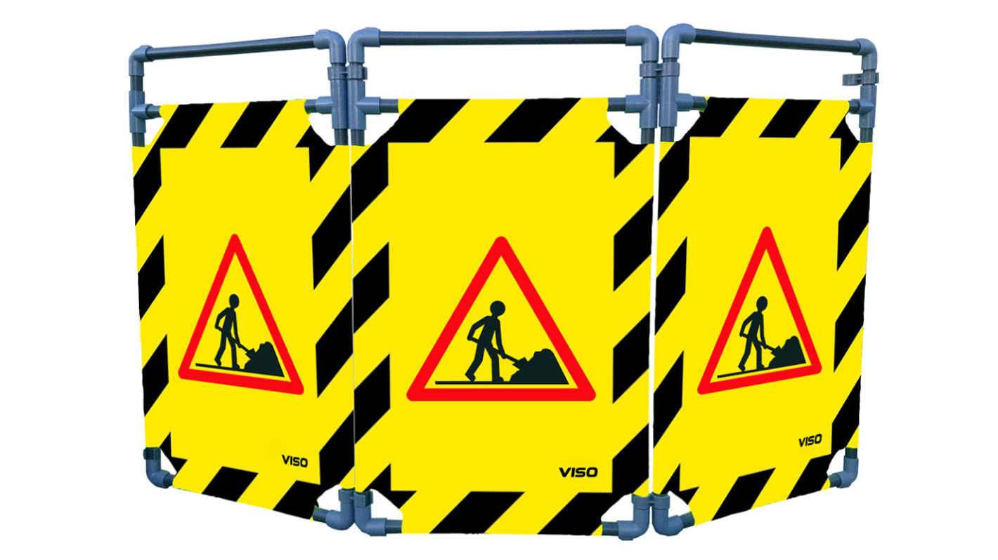 Barrière sécurité Viso en PVC Noir/Jaune