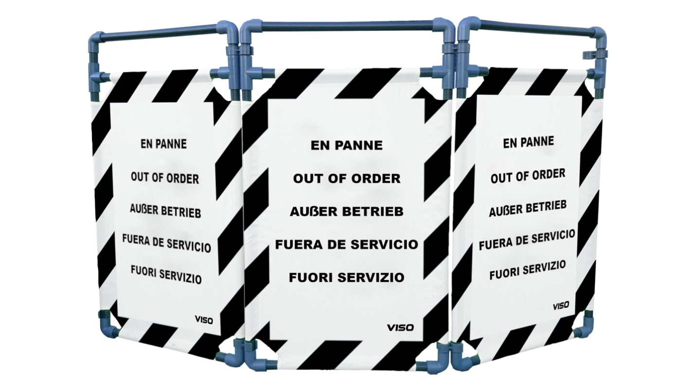 Barriera di sicurezza Viso in PVC, col. Nero/Bianco