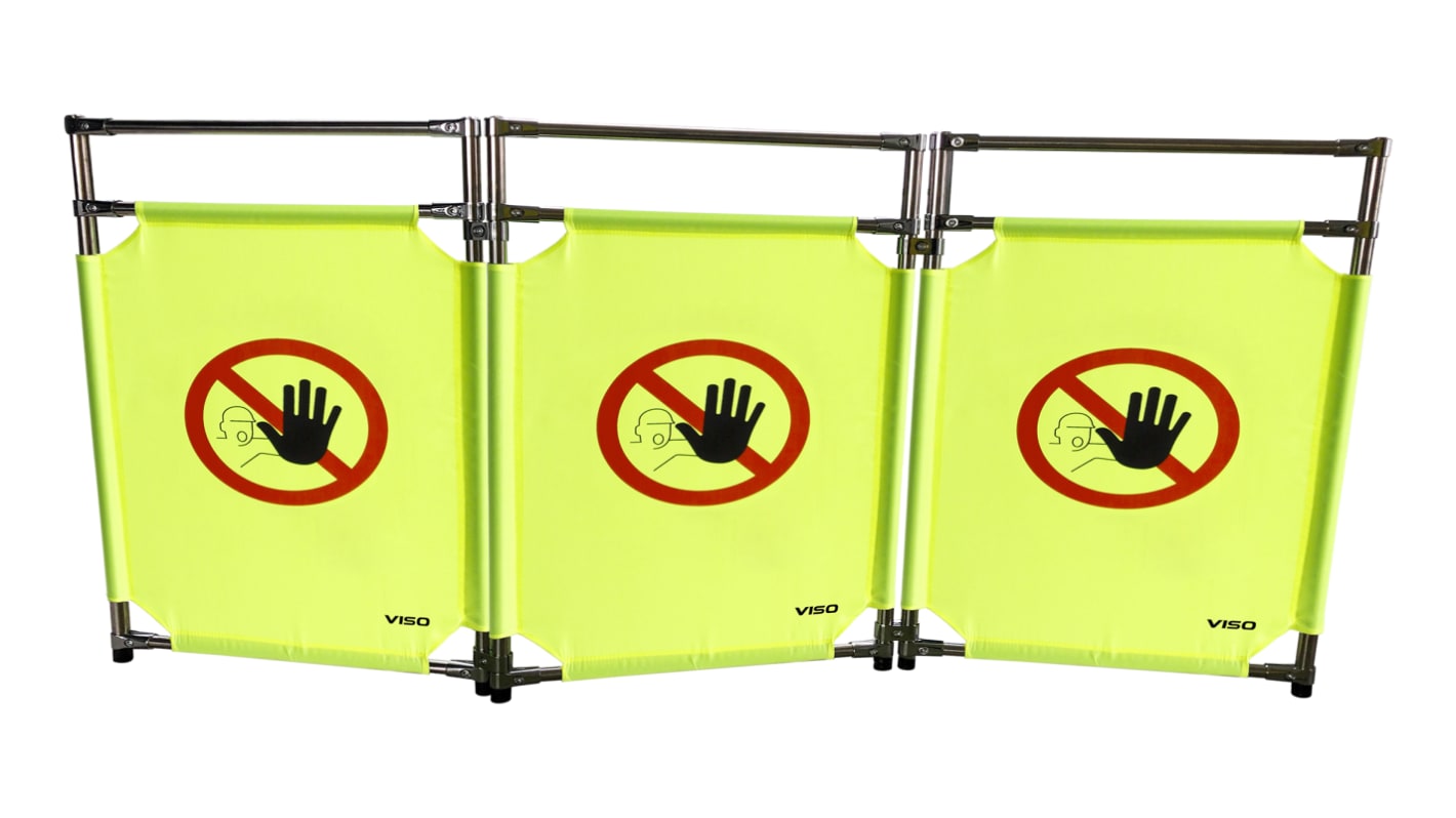 Viso Yellow/Black Stainless Steel Folding Barrier