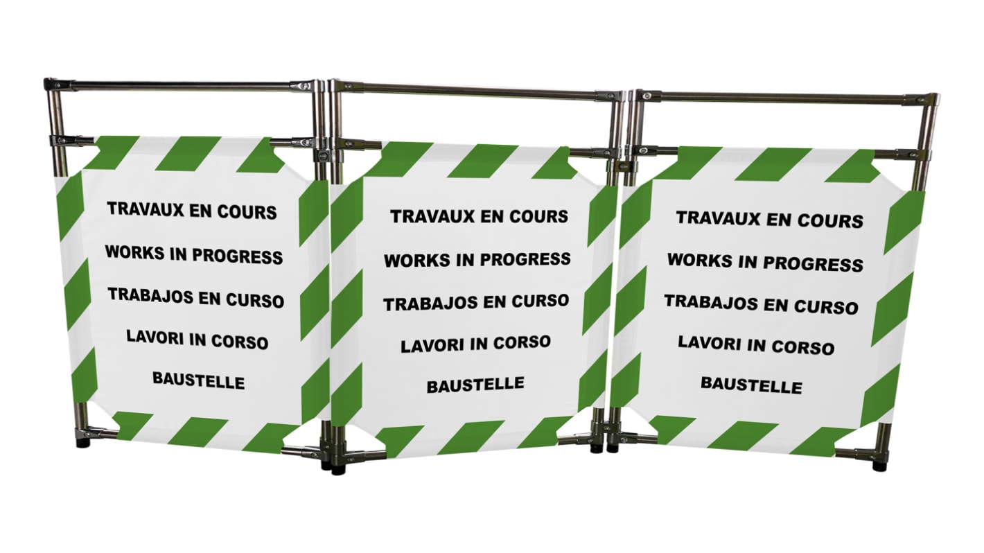 Barriera di sicurezza Viso in Acciaio inox, col. Verde/Bianco