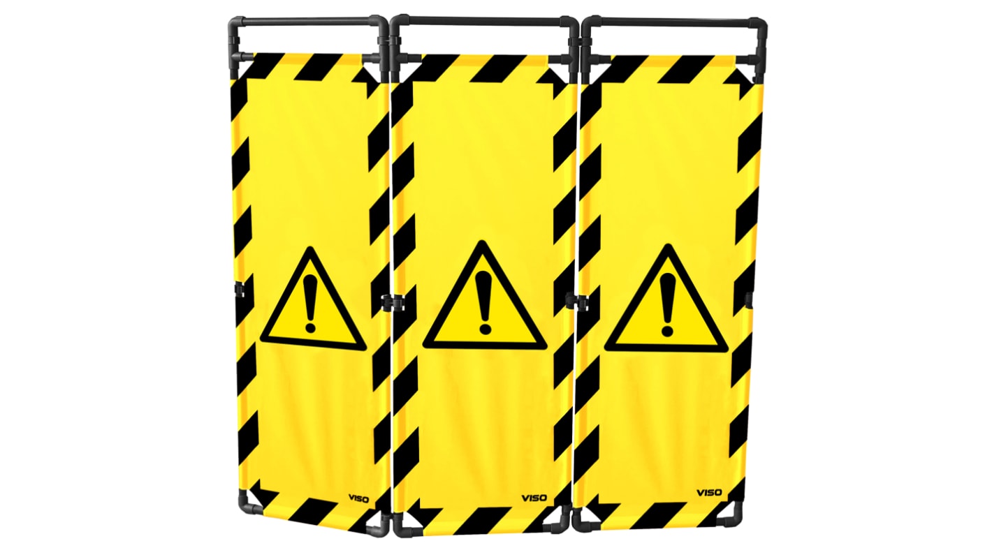 Viso Black & Yellow PVC Folding Barrier