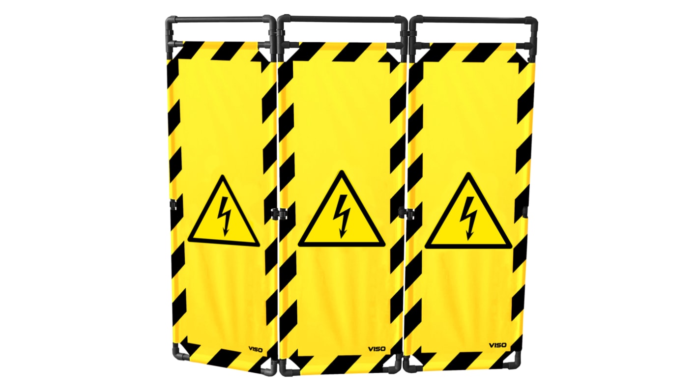 Viso Black & Yellow PVC Folding Barrier