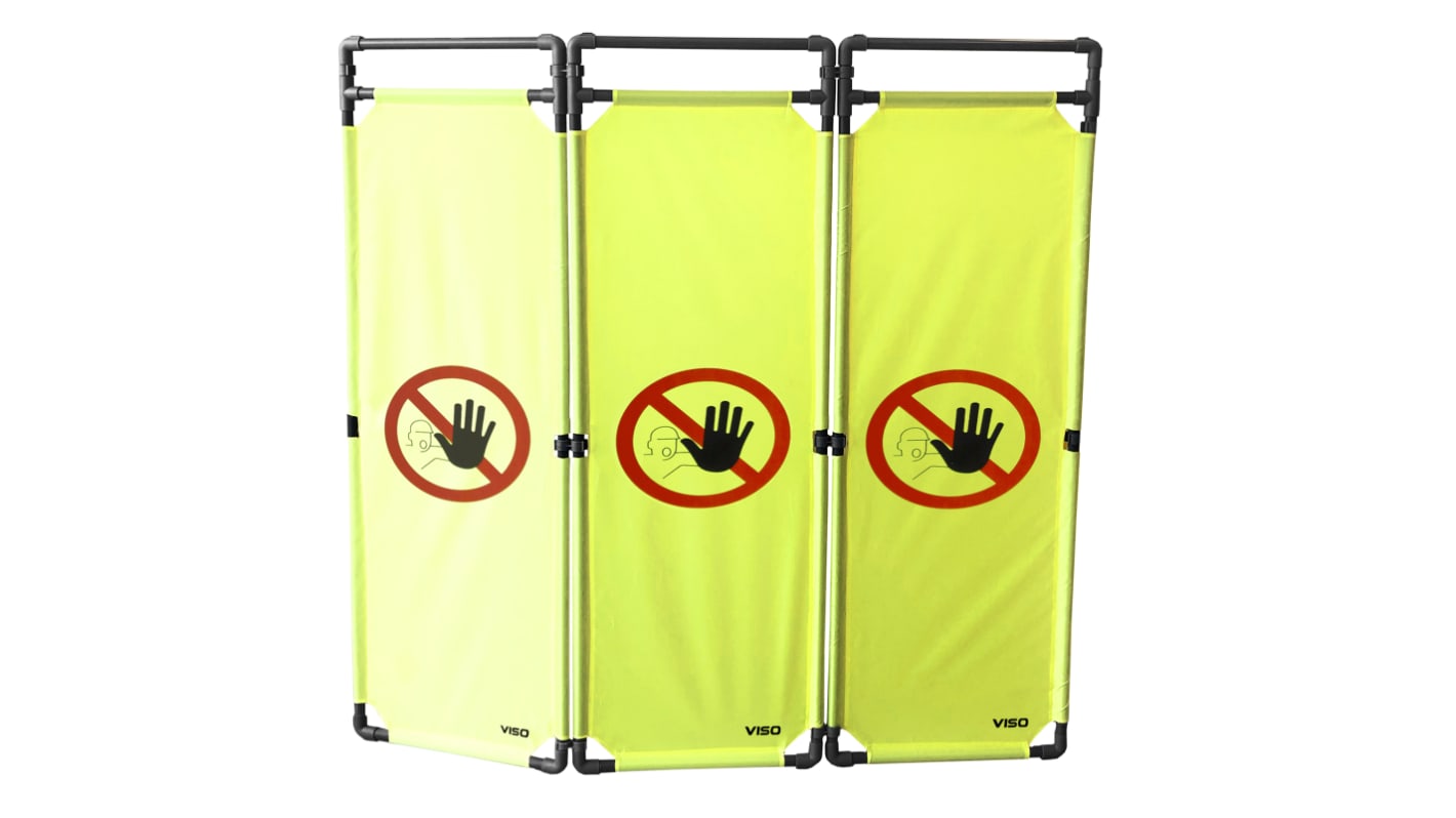 Viso Black & Yellow PVC Folding Barrier