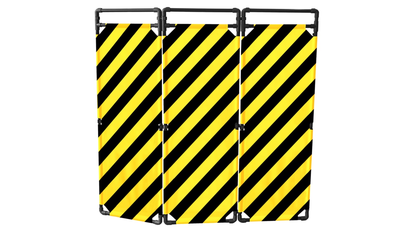 Viso Black & Yellow PVC Folding Barrier