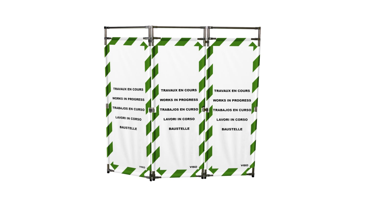 Barriera di sicurezza Viso in Acciaio inox, col. Verde/Bianco